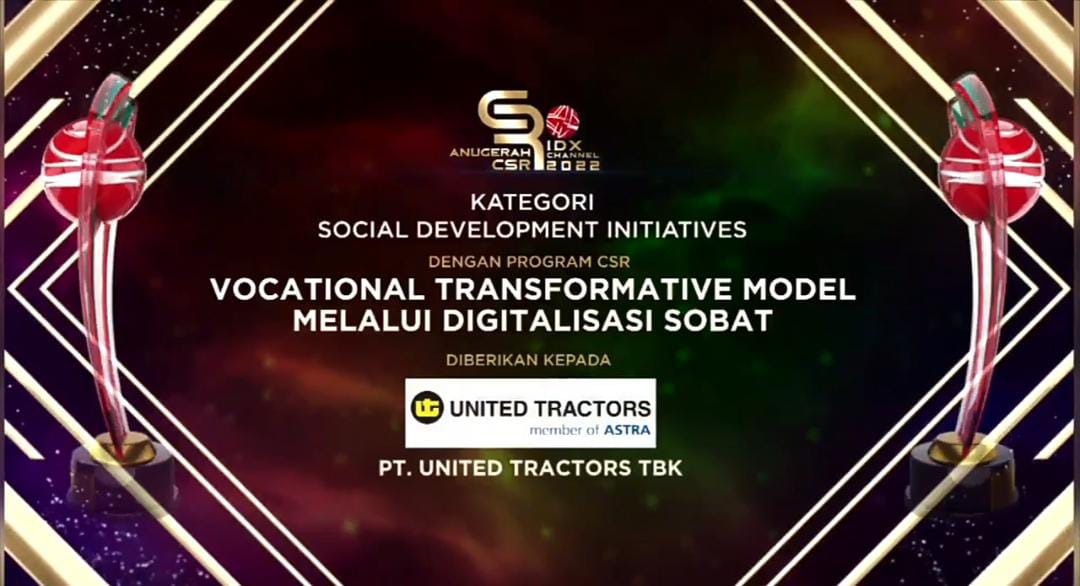 Tingkatkan Kualitas Pendidikan Bagi SMK dan Vokasi di Indonesia, United Tractors Sabet Piala IDX Channel Anugerah CSR Award 2022