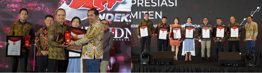 Penghargaan diberikan secara langsung oleh Wahyu Diatmika (Direktur Utama Indomedia Digital) kepada Ari Setiyawan (Investor Relations Head UT) di Hotel Fairmount, Jakarta.