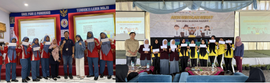 Healthy school action program carried out at SMK PGRI 2 Ponorogo and SMK Bina Bangsa Dampit 3, East Java Province.