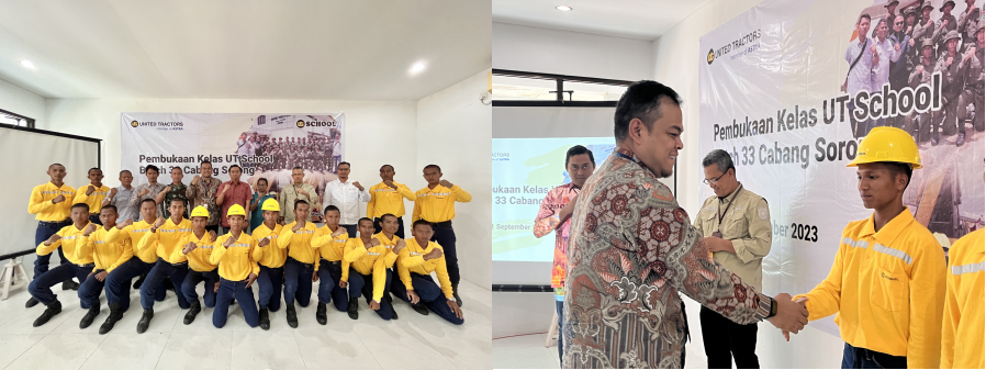 Peresmian kelas alat berat oleh UT School yang berlokasi di Gedung UT School Sorong.