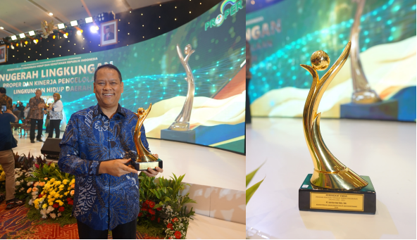 The 2023 GOLD PROPER Award was given by the Ministry of Environment and Forestry of the Republic of Indonesia (KLHK).
