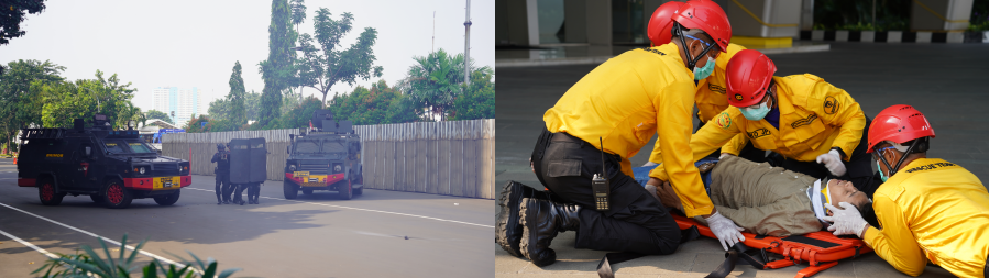 elaksanaan simulasi penyanderaan oleh tim Emergency Response Team (ERT) untuk menentukan langkah tepat yang harus dilakukan.