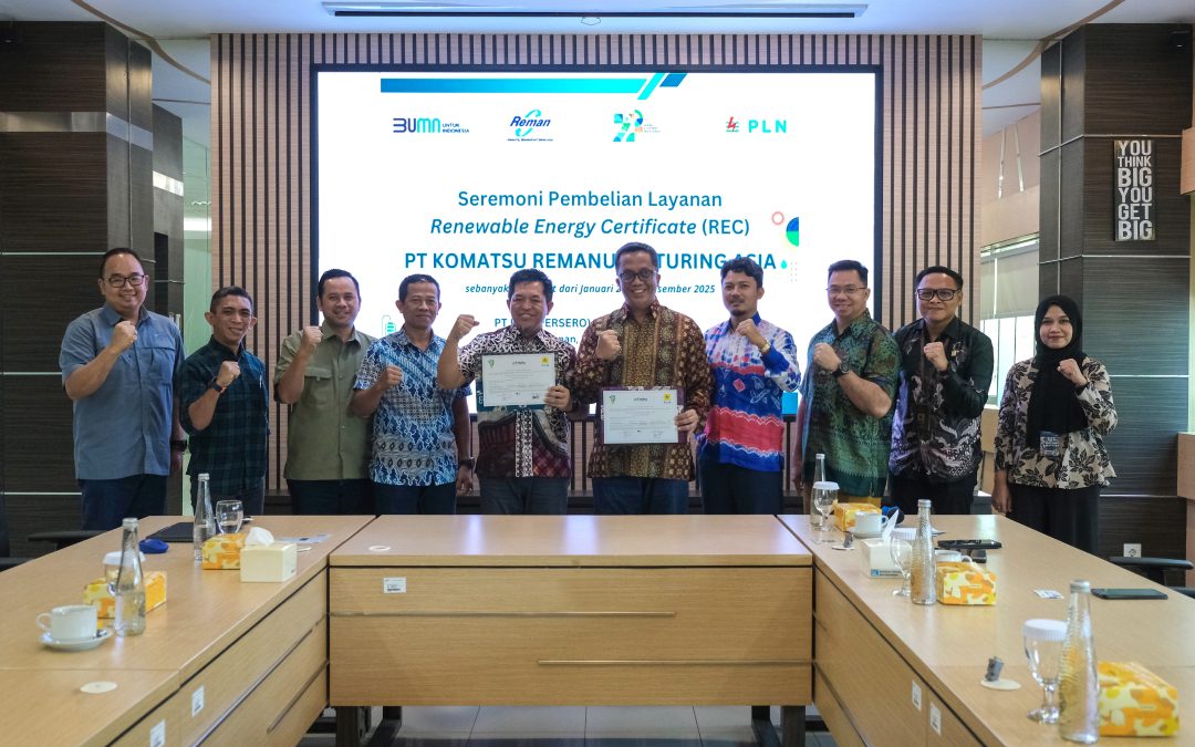 Komitmen Mendukung Energi Hijau, Komatsu Remanufacturing Asia Menandatangani Renewable Energy Certificate (REC)