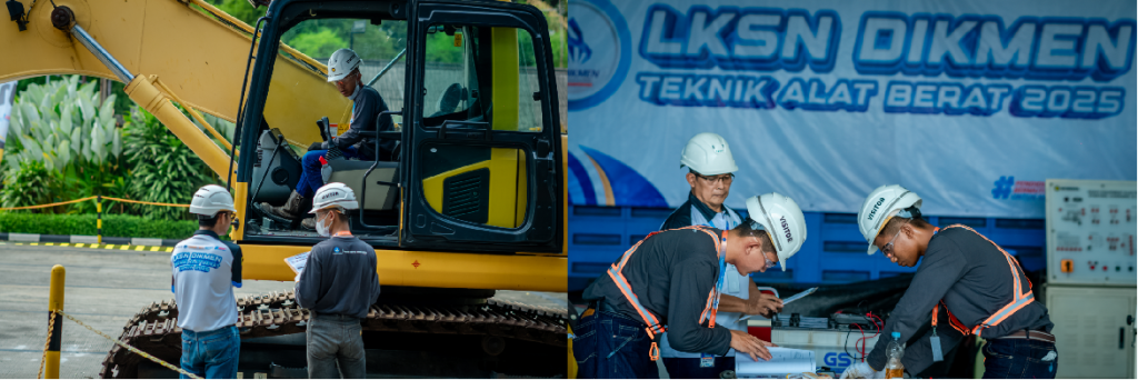 Pelaksanaan Lomba Kompetensi Siswa Nasional (LKSN) Bidang Lomba Teknik Alat Berat (TAB) di Cakung, Jakarta Timur.
