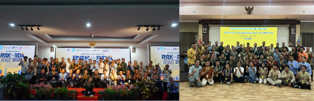 Pelaksanaan Rakorda SOBAT 2025 di Yogyakarta (foto kiri) dan Makassar (foto kanan).