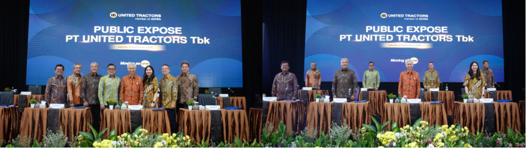 Pelaksanaan paparan publik yang dilakukan oleh PT United Tractors Tbk yang dilakukan secara daring.